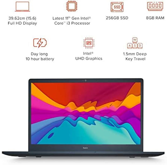 Xiaomi Redmibook 15 i3-1115G4 Proc/8GB RAM/256GB SSD/ 15 INCH FHD/ WIN 11/ MS OFFICE